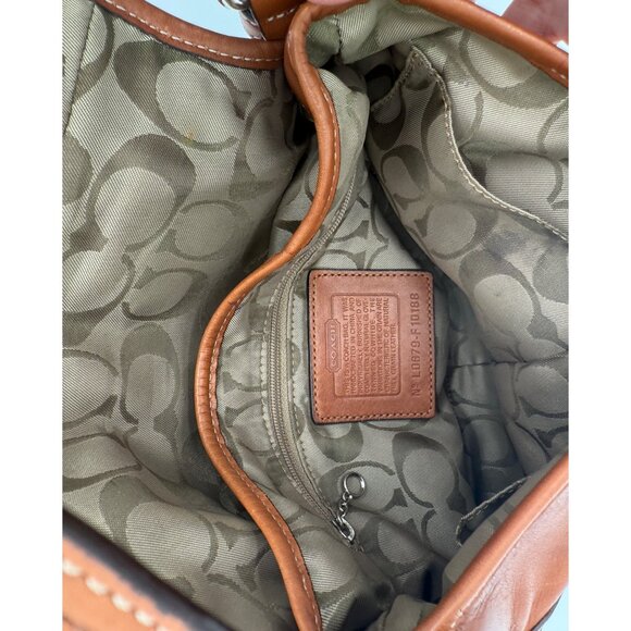 Coach Legacy F10188 British Tan Glove-Tanned Leather Hobo Bag Silver Hardware - Picture 13 of 14